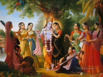 Radha Krishna 38 Hindoo Oil Paintings